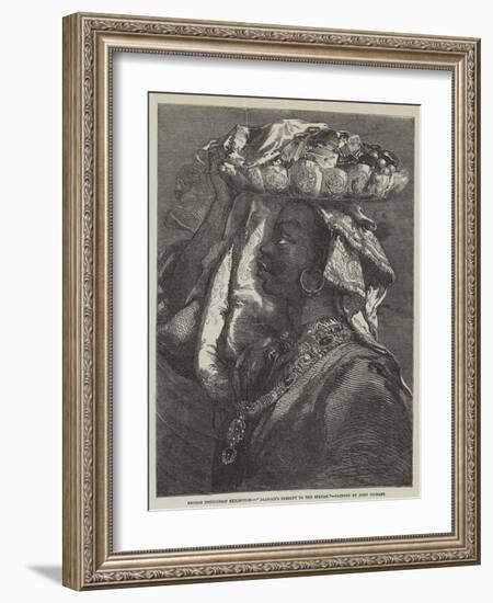 Aladdin's Present to the Sultan-Sir John Gilbert-Framed Giclee Print