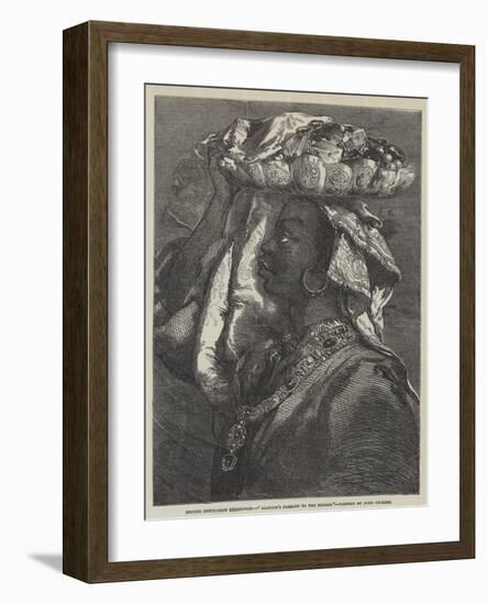 Aladdin's Present to the Sultan-Sir John Gilbert-Framed Giclee Print