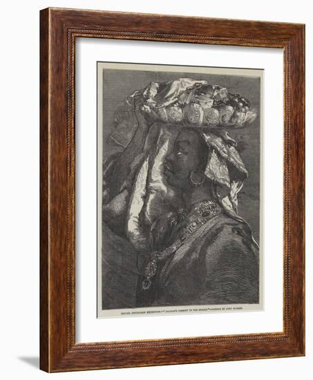 Aladdin's Present to the Sultan-Sir John Gilbert-Framed Giclee Print