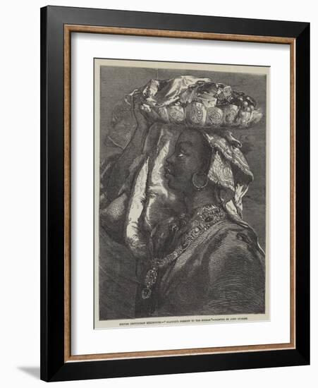 Aladdin's Present to the Sultan-Sir John Gilbert-Framed Giclee Print