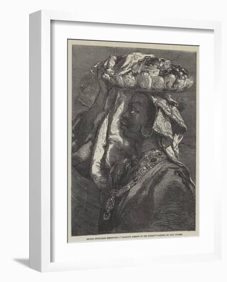 Aladdin's Present to the Sultan-Sir John Gilbert-Framed Giclee Print