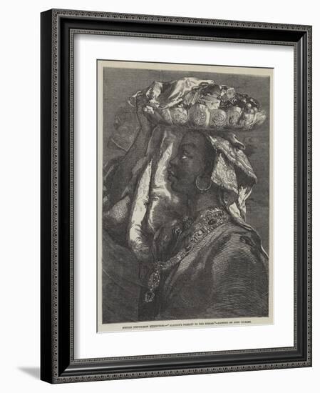 Aladdin's Present to the Sultan-Sir John Gilbert-Framed Giclee Print