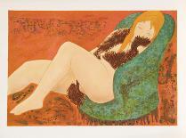 Seated Brunette Nude-Alain Bonnefoit-Framed Collectable Print