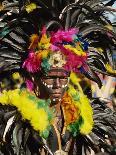 Man with Facial Decoration and Head-Dress with Feathers at Mardi Gras Carnival, Philippines-Alain Evrard-Photographic Print