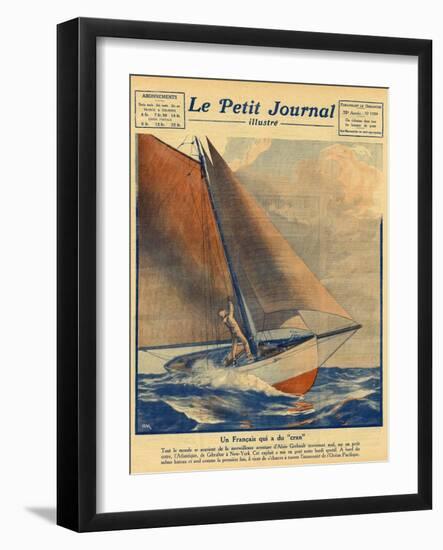 Alain Gerbault Sails-null-Framed Photographic Print