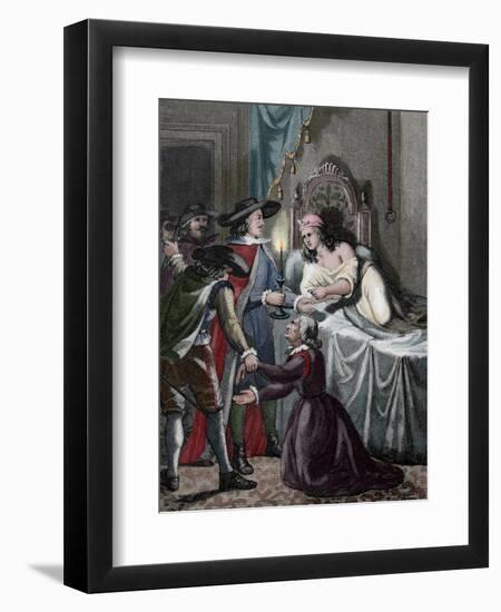 Alain-Rene Lesage (1668-1747). French Novelist and Playwright.. Scene Novel Gil Blas. Coloured. Fra-null-Framed Giclee Print