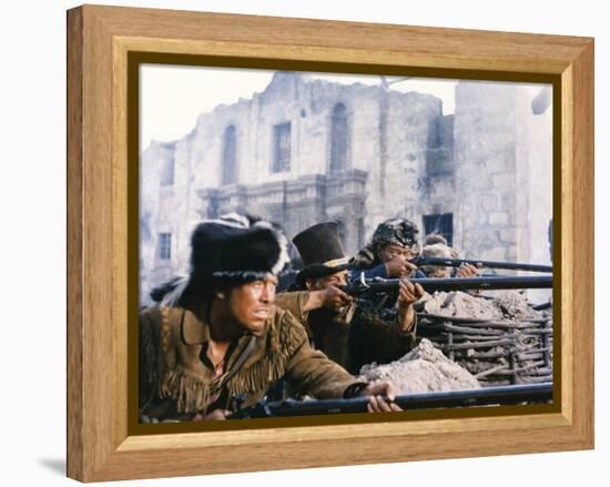 Alamo by JohnWayne with John Wayne, 1960 (photo)-null-Framed Stretched Canvas