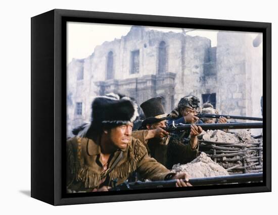 Alamo by JohnWayne with John Wayne, 1960 (photo)-null-Framed Stretched Canvas