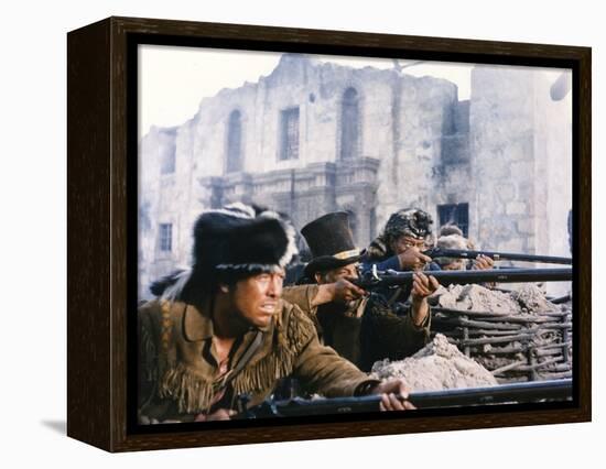 Alamo by JohnWayne with John Wayne, 1960 (photo)-null-Framed Stretched Canvas