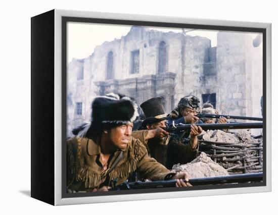 Alamo by JohnWayne with John Wayne, 1960 (photo)-null-Framed Stretched Canvas