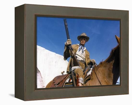 Alamo by JohnWayne with Richard Widmark, 1960 (photo)-null-Framed Stretched Canvas