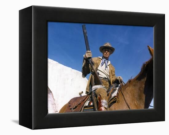 Alamo by JohnWayne with Richard Widmark, 1960 (photo)-null-Framed Stretched Canvas