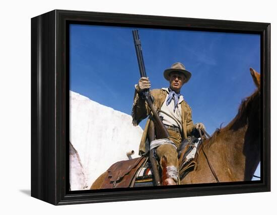 Alamo by JohnWayne with Richard Widmark, 1960 (photo)-null-Framed Stretched Canvas