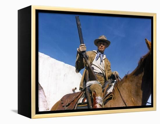 Alamo by JohnWayne with Richard Widmark, 1960 (photo)-null-Framed Stretched Canvas