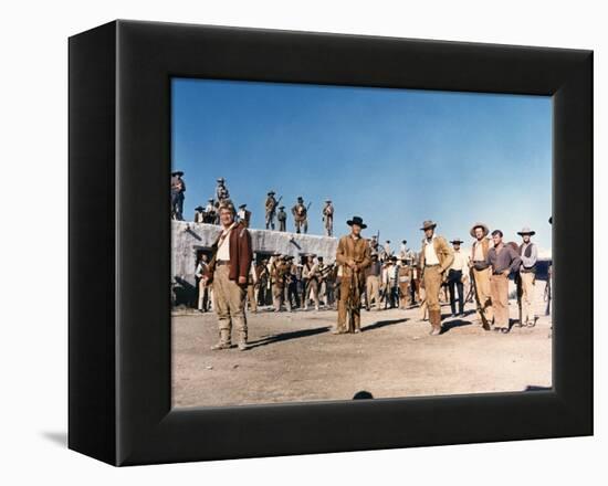 Alamo by JohnWayne with Richard Widmark and John Wayne, 1960 (photo)-null-Framed Stretched Canvas