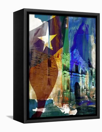 Alamo Flag-Sisa Jasper-Framed Stretched Canvas