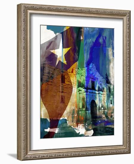 Alamo Flag-Sisa Jasper-Framed Art Print