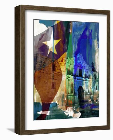 Alamo Flag-Sisa Jasper-Framed Art Print