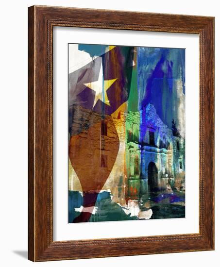 Alamo Flag-Sisa Jasper-Framed Art Print