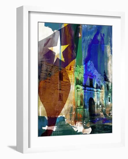 Alamo Flag-Sisa Jasper-Framed Art Print