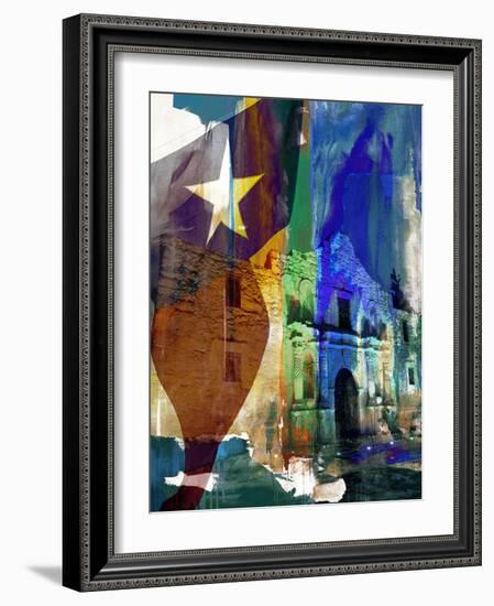 Alamo Flag-Sisa Jasper-Framed Art Print