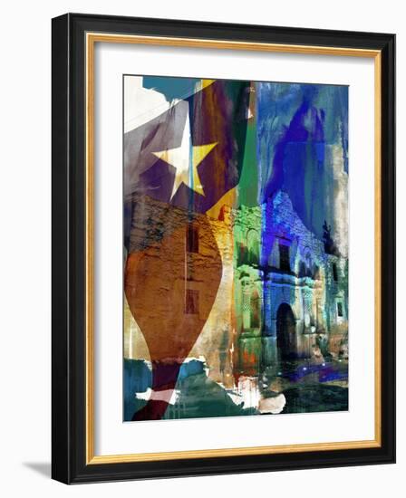 Alamo Flag-Sisa Jasper-Framed Art Print