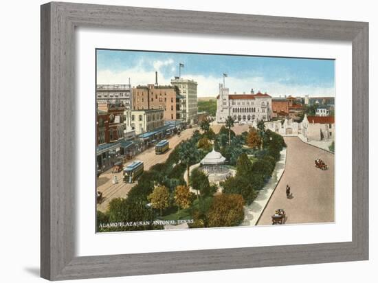 Alamo Plaza, San Antonio, Texas-null-Framed Art Print