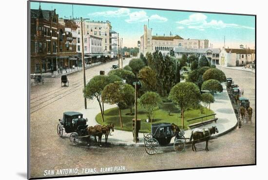 Alamo Plaza, San Antonio, Texas-null-Mounted Art Print