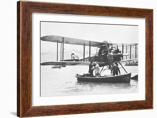 Alan Cobham Alighting on the Thames at Westminster, 1st October 1926-English Photographer-Framed Photographic Print