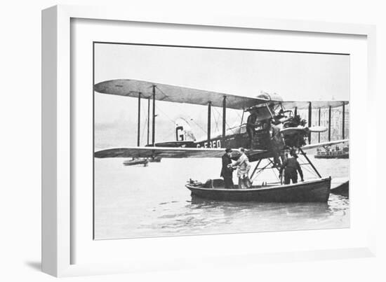 Alan Cobham Alighting on the Thames at Westminster, 1st October 1926-English Photographer-Framed Photographic Print