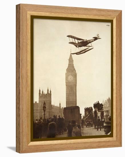 Alan Cobham Coming in to Land on the Thames at Westminster, London, 1926-English Photographer-Framed Premier Image Canvas