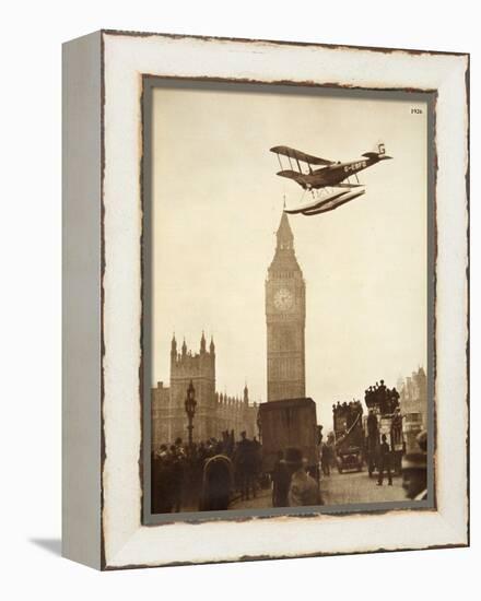 Alan Cobham Coming in to Land on the Thames at Westminster, London, 1926-English Photographer-Framed Premier Image Canvas