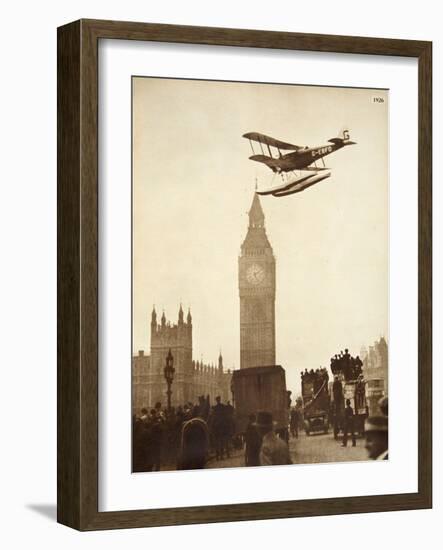 Alan Cobham Coming in to Land on the Thames at Westminster, London, 1926-English Photographer-Framed Giclee Print