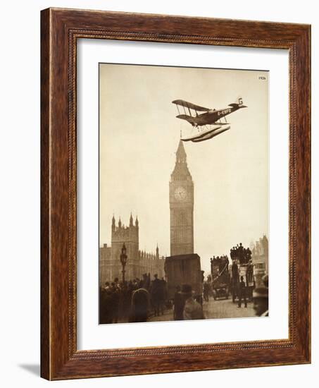 Alan Cobham Coming in to Land on the Thames at Westminster, London, 1926-English Photographer-Framed Giclee Print