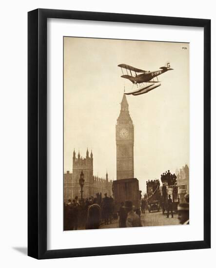 Alan Cobham Coming in to Land on the Thames at Westminster, London, 1926-English Photographer-Framed Giclee Print