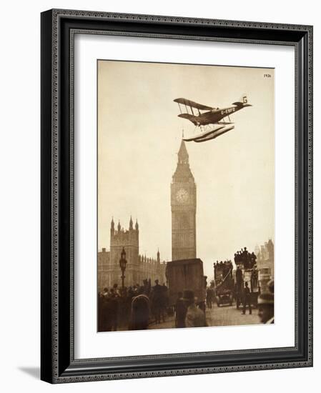 Alan Cobham Coming in to Land on the Thames at Westminster, London, 1926-English Photographer-Framed Giclee Print