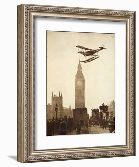 Alan Cobham Coming in to Land on the Thames at Westminster, London, 1926-English Photographer-Framed Giclee Print