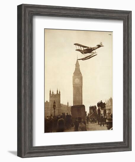 Alan Cobham Coming in to Land on the Thames at Westminster, London, 1926-English Photographer-Framed Giclee Print