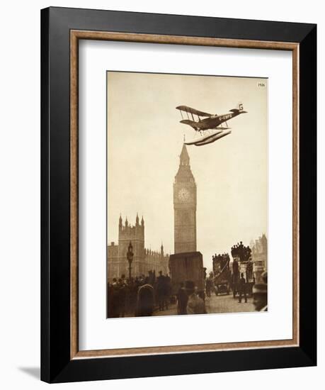 Alan Cobham Coming in to Land on the Thames at Westminster, London, 1926-English Photographer-Framed Giclee Print