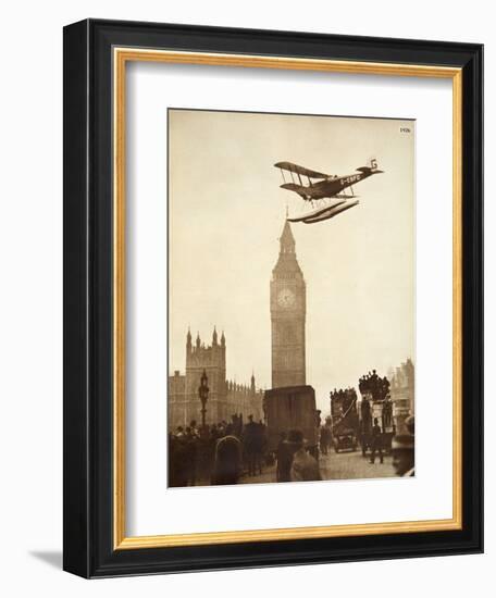 Alan Cobham Coming in to Land on the Thames at Westminster, London, 1926-English Photographer-Framed Giclee Print