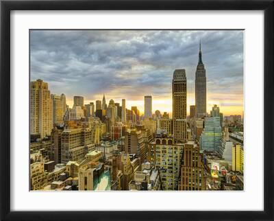 New York Skyline Pop Art City MULTI TOILE murale ART Photo Print