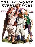 "Safe on Base," Saturday Evening Post Cover, May 28, 1927-Alan Foster-Giclee Print