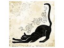 Stretching Burlap Cat-Alan Hopfensperger-Art Print