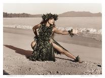 Pua with Sticks, Hawaiian Hula Dancer-Alan Houghton-Art Print