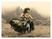 Pua with Sticks, Hawaiian Hula Dancer-Alan Houghton-Mounted Art Print