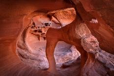 Rock formations and desert landscape at sunset, Valley of Fire State Park, Nevada-Alan Novelli-Photographic Print