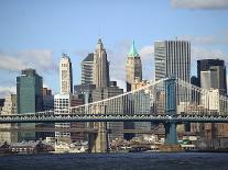 Skyline of New York City with East River, Manhattan and Brooklyn Bridge-Alan Schein-Photographic Print