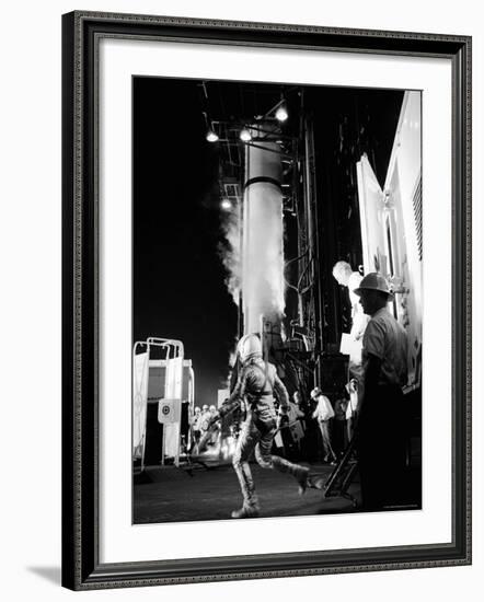 Alan Shepard Striding Toward Mercury Launch Pad to Become First American in Space-Ralph Morse-Framed Premium Photographic Print