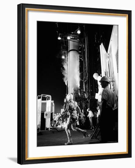 Alan Shepard Striding Toward Mercury Launch Pad to Become First American in Space-Ralph Morse-Framed Premium Photographic Print