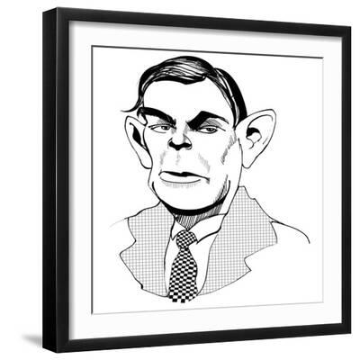 Alan Turing - caricature of English mathematician, 1912 - 1954' Giclee  Print - Neale Osborne 